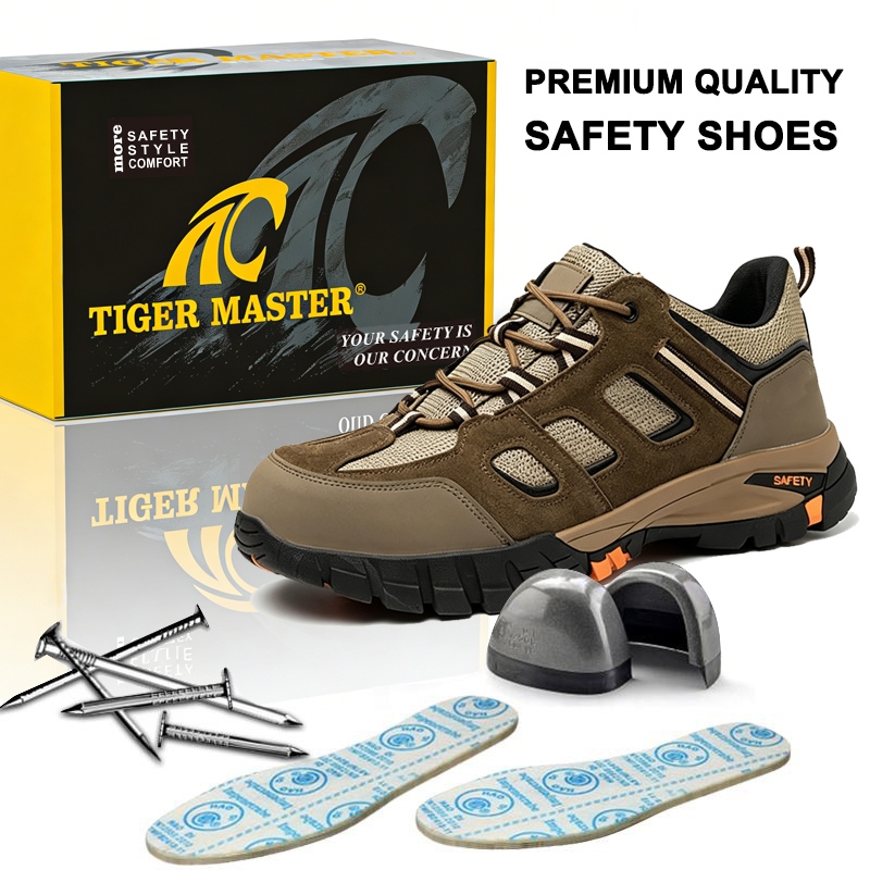 Steel Toe Puncture-proof Safety Shoes Oil Resistant Rubber Sole