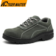 Steel Toe Green Suede Safety Shoes Anti-slip Rubber Sole