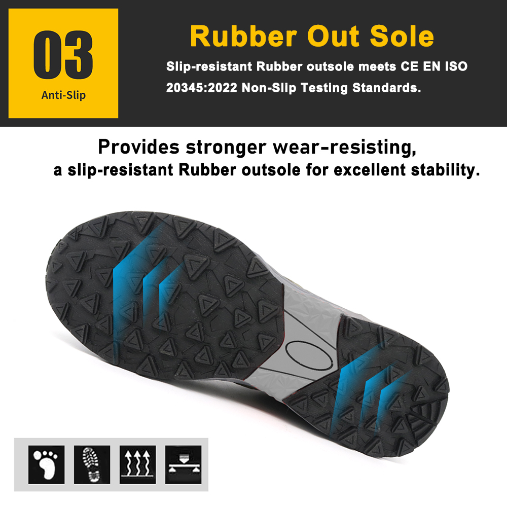 Fiberglass Toe Workshop Safety Shoes for Men