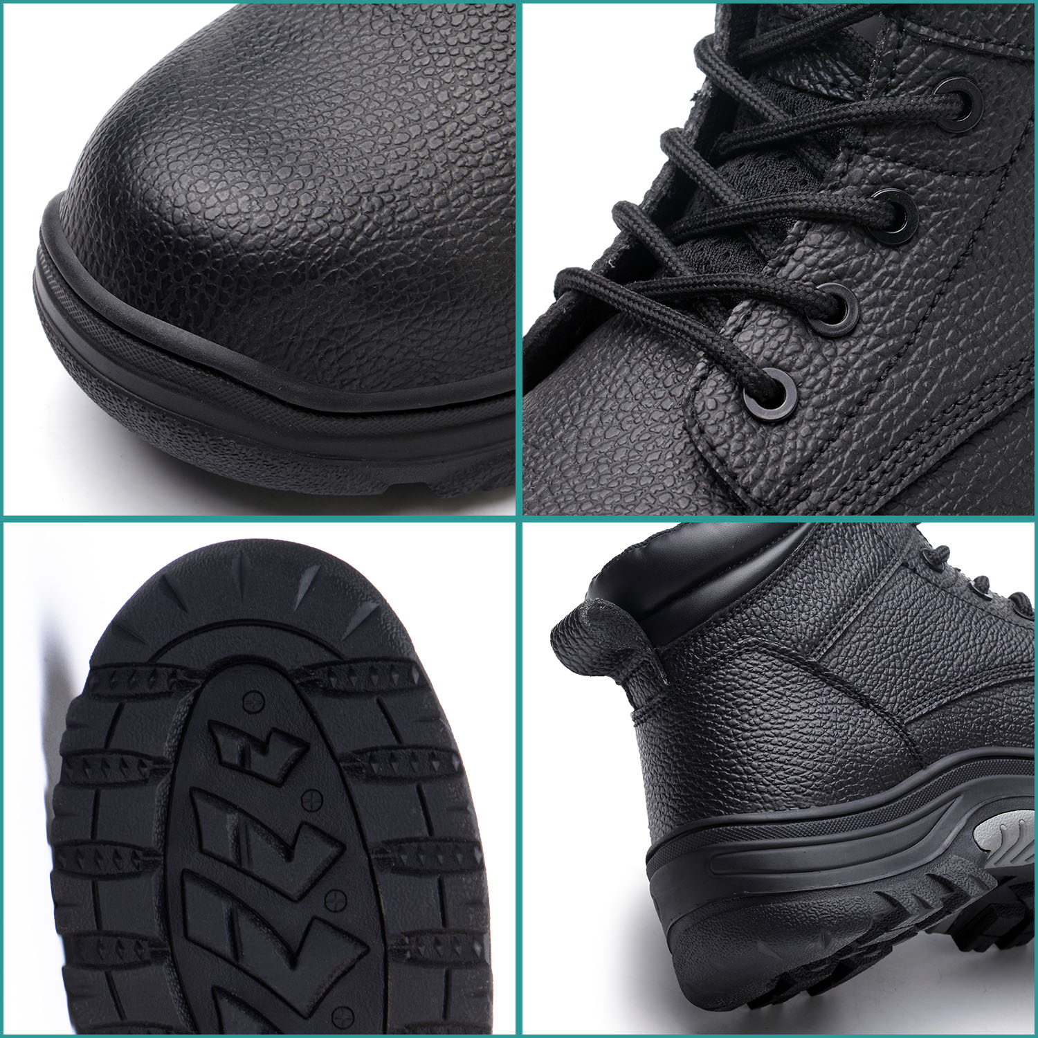 Steel Toe Leather Mining Safety Boots Resistant To Oil