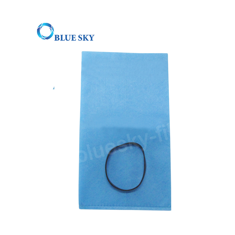 Bolsa de filtro de polvo no tejida azul y banda de retención para aspiradora Shop Vac de 2 a 2,5 galones WS01025F2 WS0500VA WS0400SS