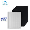 Filtros D360 H13 y filtro de repuesto de prefiltro de carbono para piezas de purificador de aire Winix D360 D3 1712-0101-02