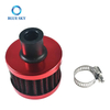 Filtro de aire de 12 mm Mini cono de motor rojo universal Filtro de entrada de aire limpio en frío Respiradero de ventilación turbo