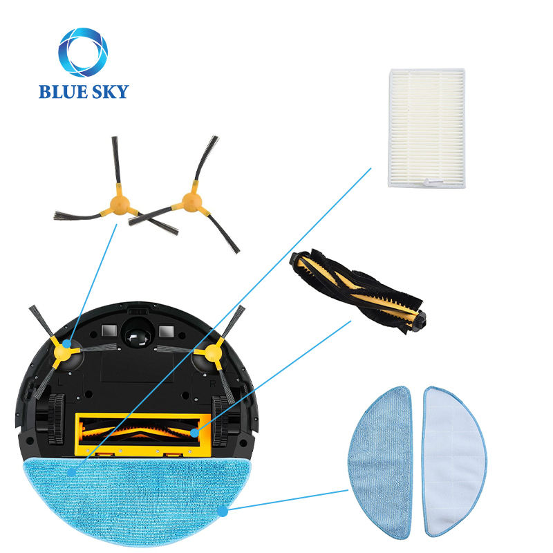 Kit de accesorios para Robot de barrido, Cepillo Lateral de rodillo principal, filtro HEPA, paño de mopa para Robot aspirador Kabum Smart 700 / 500