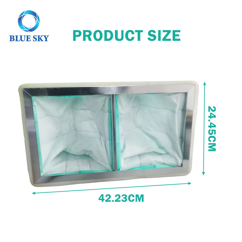 Filtros de aire internos para carpintería de 1 micrón, sistemas de filtración de aire de 400 Cfm, bolsa de filtro de aire de bolsillo de fibra sintética (90243-026-2)