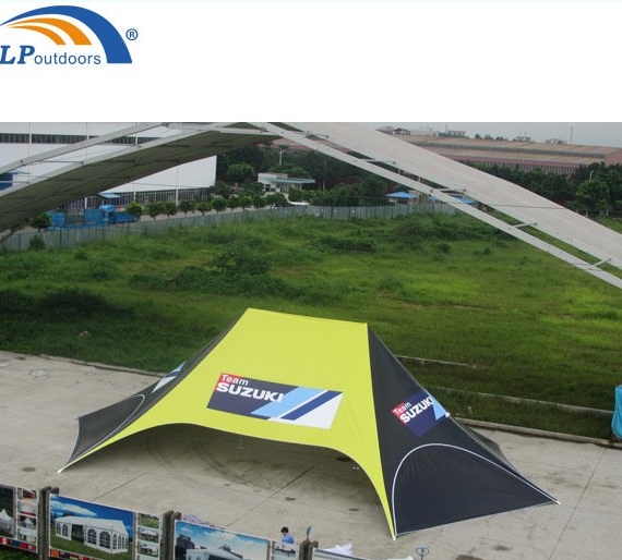 палатка тени звезды дисплея торговой выставки 16X21m изготовленная на заказ печатная реклама