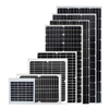 Panel solar de vidrio de cristal único policristalino 10W-150W Panel de energía solar Hogar de 12V18V Panel fotovoltaico