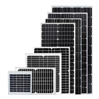 Panel solar de vidrio de cristal único policristalino 10W-150W Panel de energía solar Hogar de 12V18V Panel fotovoltaico