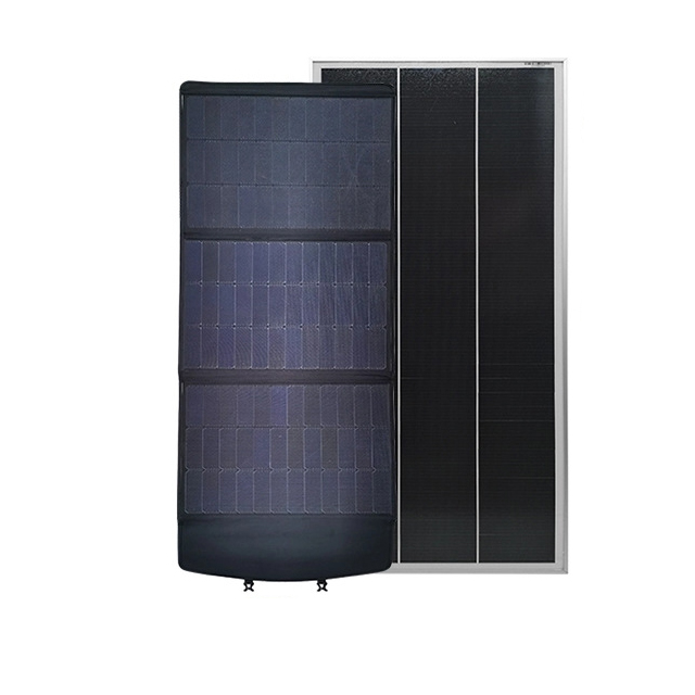100W12V أحادي البلورة السيليكون مرنة شحن الألواح الشمسية الكهروض