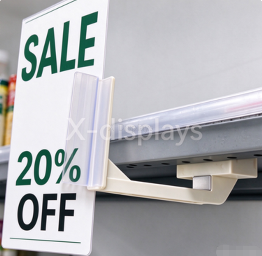 Magnetic Aisle Violator Sign Holder with Sign Gripper SGND22F
