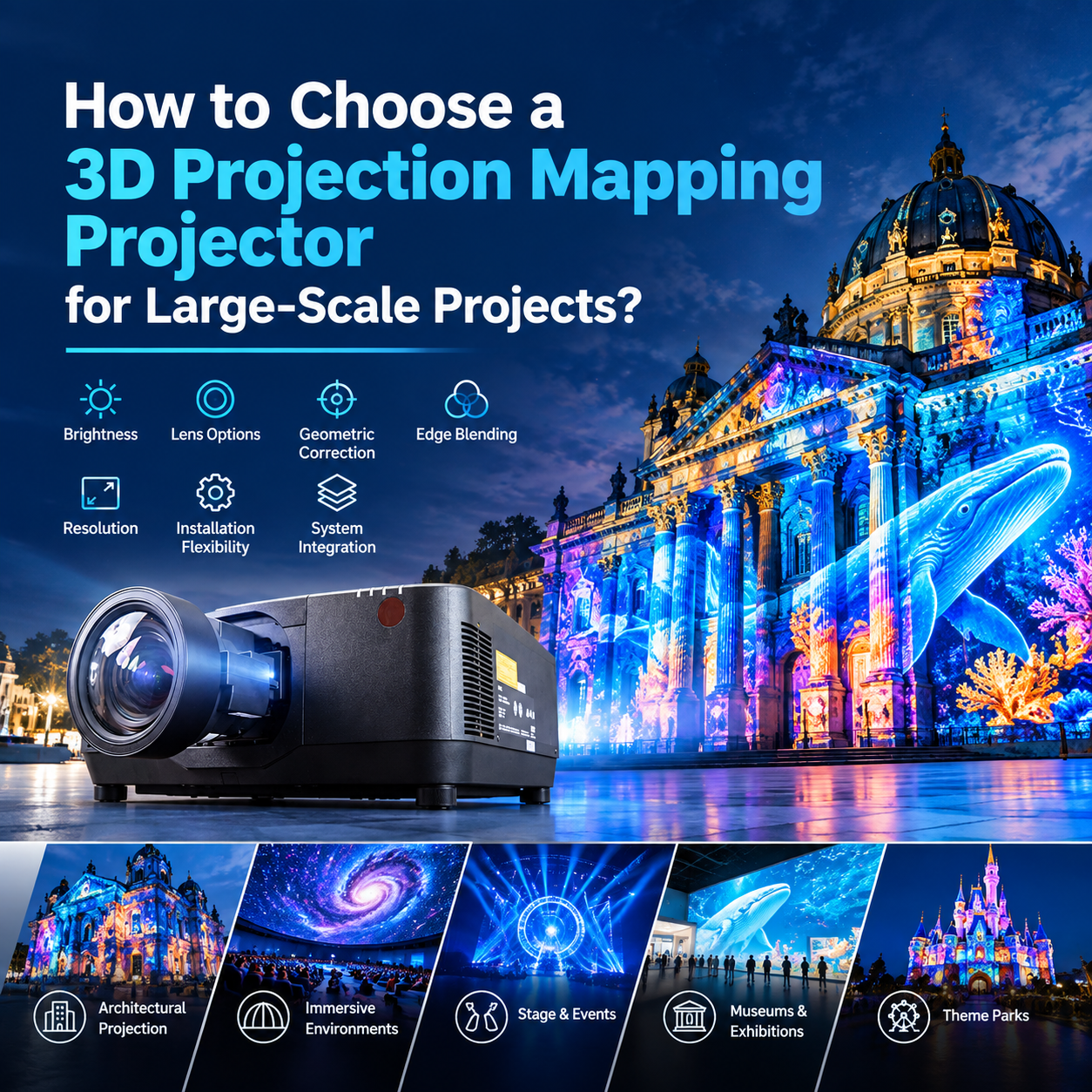 How to Choose a 3D Projection Mapping Projector for Large-Scale Projects
