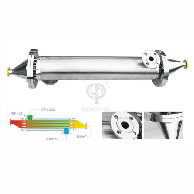 Пластинчатый теплообменный аппарат прохода раковины санитарного пропуска трубы нержавеющей стали СС316Л одиночный одиночный