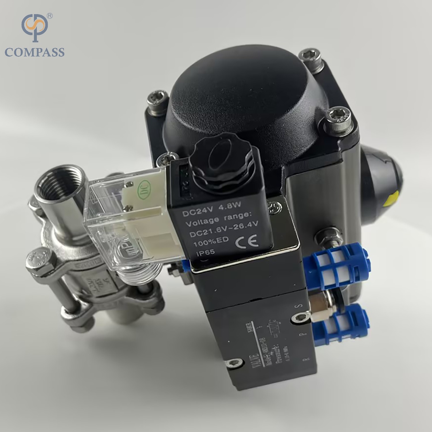 SS316L SMS ПРИВОД ТРЕХЧАСТНЫЙ ШАРОВОЙ КРАН С РЕЗЬБОЙ ПОЛНОГО ПРОХОДА