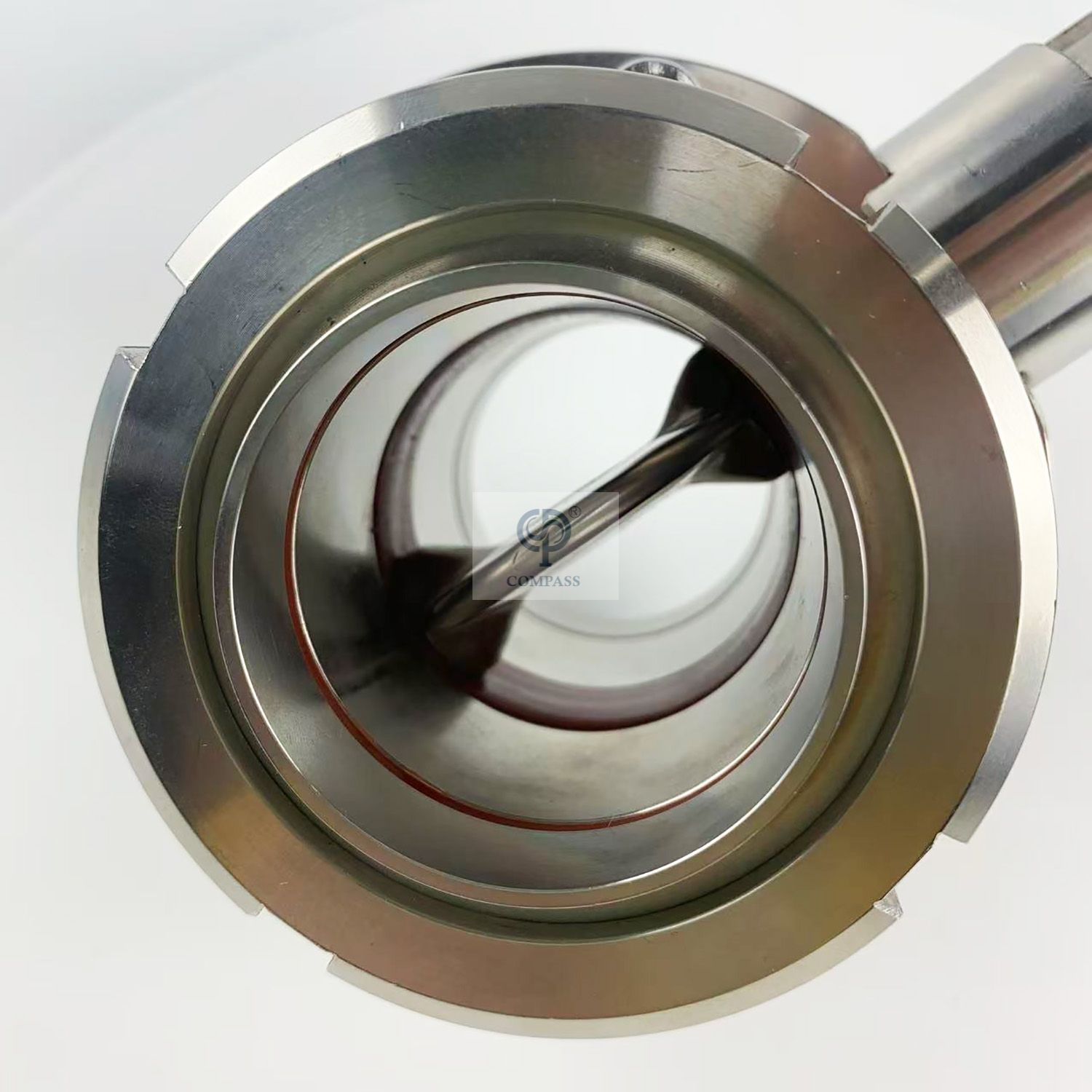 4-дюймовый SS316L Санитарный концевой дроссельный клапан с ручкой