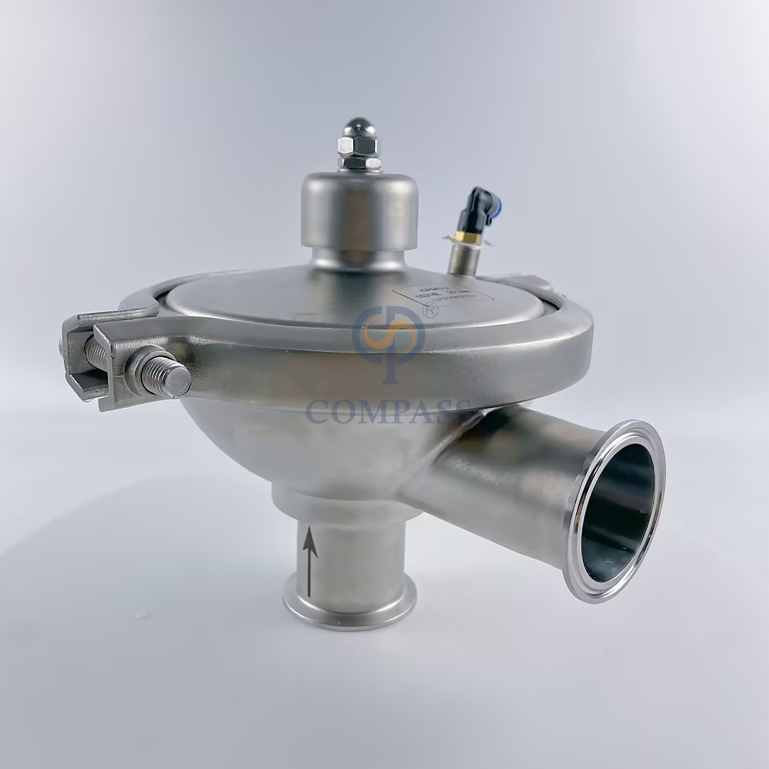 SMS CPM0-2 2 '' TC64MM Санитарный клапан из нержавеющей стали SS316L с регулируемым давлением и постоянным давлением для очистки воды, сжиженного газа