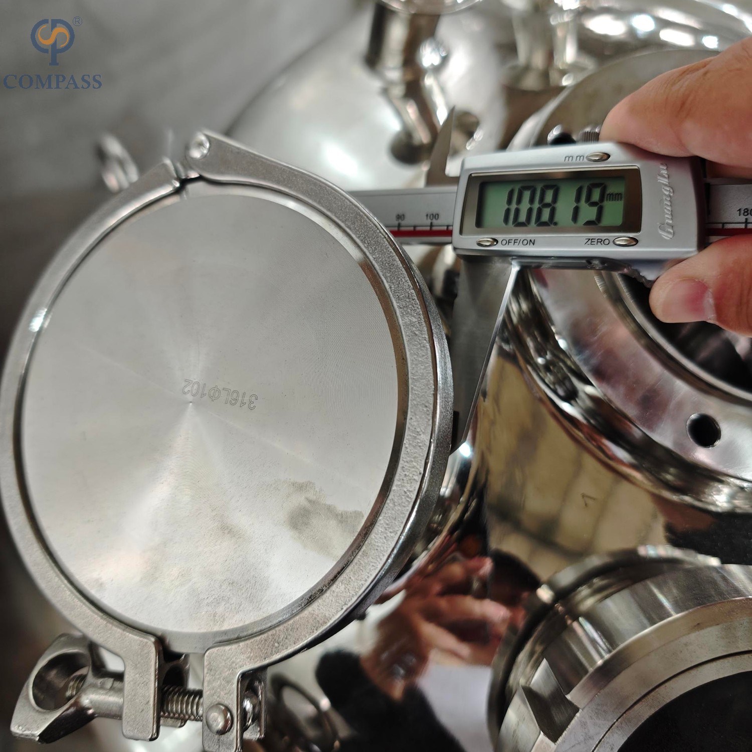  SS316L Санитарный смесительный бак емкостью 50 л с паровой рубашкой и изоляционным слоем