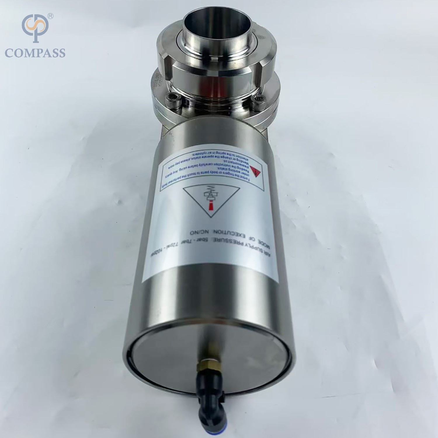 КЛАПАН-БАБОЧКА СОЕДИНЕНИЯ DIN ПНЕВМАТИЧЕСКОГО СОЕДИНЕНИЯ SS316L