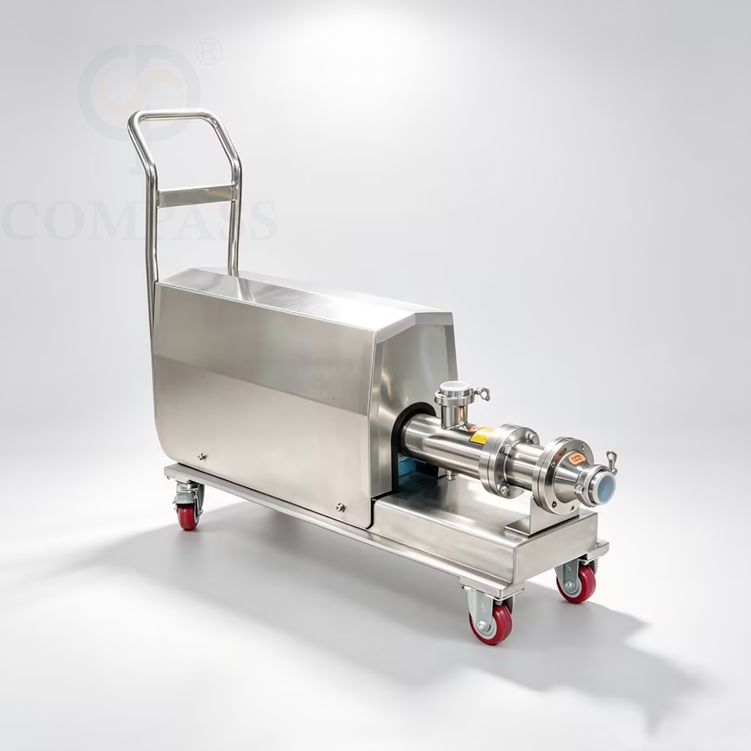 1.5KW-2HP SS316L Санитарный электрический одновинтовой насос OEM для пищевых продуктов с крышкой двигателя из нержавеющей стали, тележкой и статором из EPDM