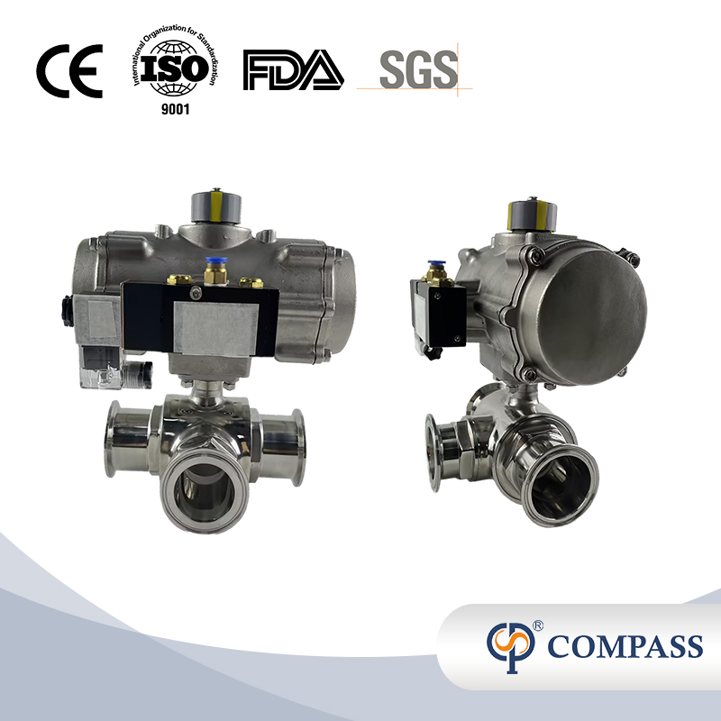 ПРИВОД ИЗ НЕРЖАВЕЮЩЕЙ СТАЛИ 2 дюйма - 50,8 ММ ШАРОВОЙ КРАН С ЗАЖИМОМ T ТИПА