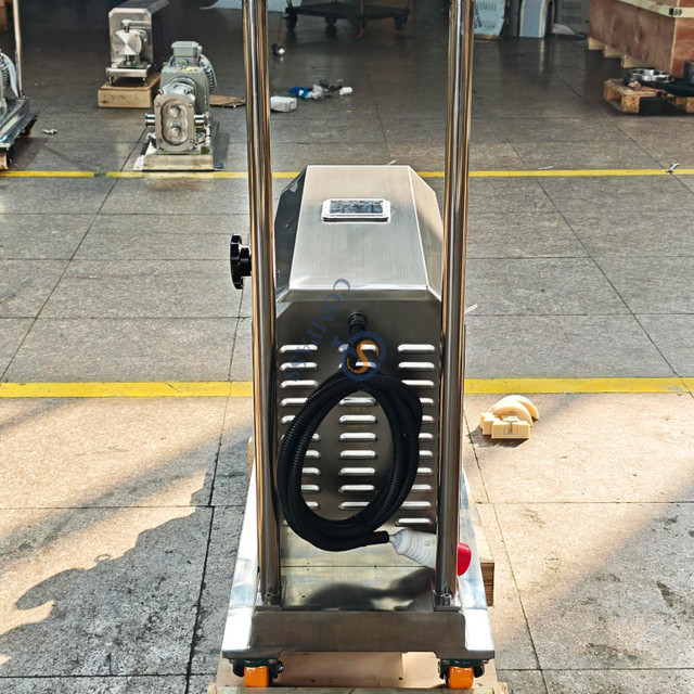 Синусоидальный насос Union End, 330 об/мин, 2,2 кВт SS316L с мобильной тележкой и шкафом управления