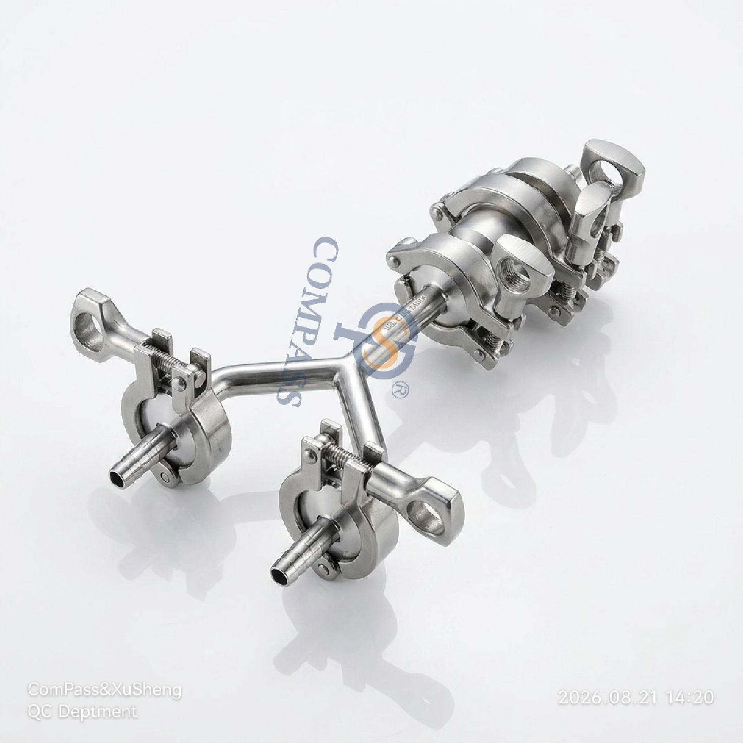 Колено SS316L DN10 TC34MM Тройник модели Y с обратным клапаном с наконечником и переходником для шланга
