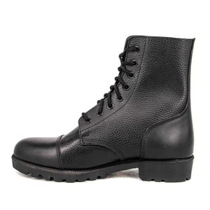 Botas militares oficina hombre piel negras 6120