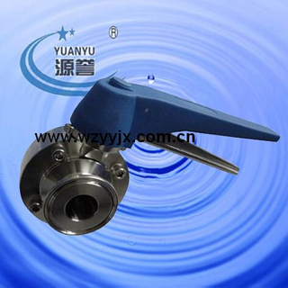 Sanitary Triclamp Butterfly Valve With Multi-position Handle
