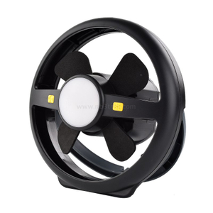 2 in 1 10LED Rechargeable Tent Fan with LED Lighting, Hook And Phone Charge Function