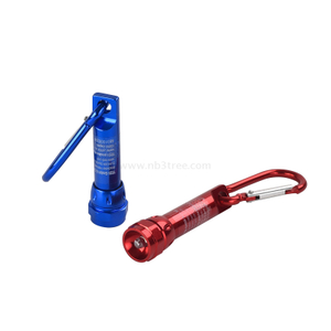 1LED Mini Aluminium Flashlight Carabiner Keychain for Climbing