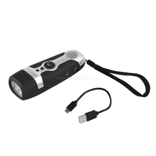 3LED Dynamo Rechargeable Radio with Flashlight with Phone Charging, alarm Function