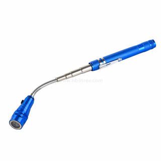 3 LED Mini Telescopic Aluminum Alloy Multipurpose Flashlight with Strong Magnetic Flexible Head