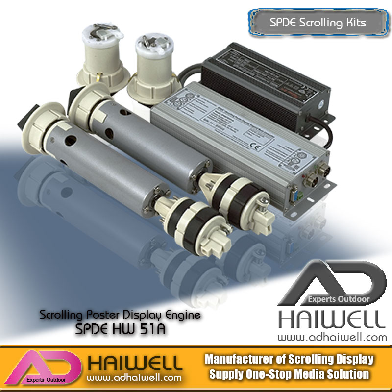 SPDE-HW-51A-Kits-de-motor-de-pantalla-de-póster-desplazable