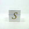 1000ml large matte white and black square glass candle holder