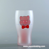 yayun 2019 trendy sandblasted drinking glass tumbler with decal logo