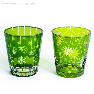 decorative elegant glass candle jar for home and garden