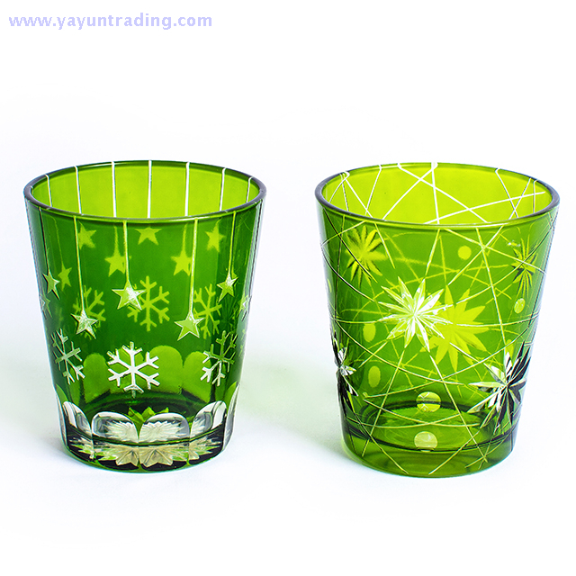 decorative elegant glass candle jar for home and garden