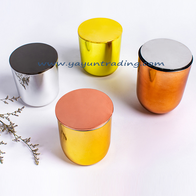 four electroplated color jar