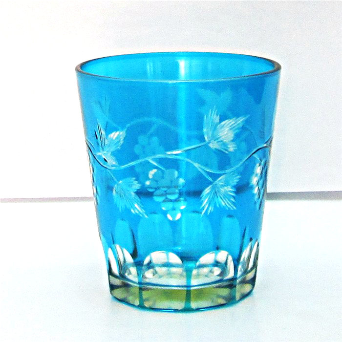 10cm empty green and amber recycled glass candle jar with lids
