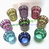 metallic matte amber colored glass candle container cup for home decoration