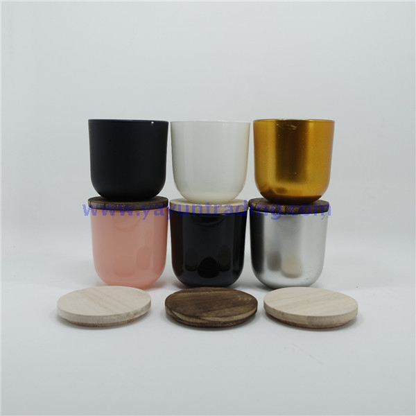 2019 new arrival best selling promotional rose gold flat glass candle holder
