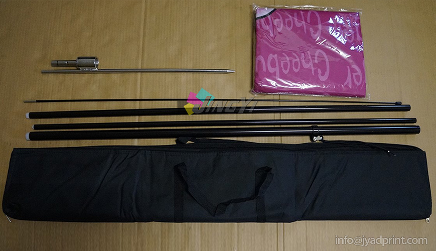 Flag + Pole + Ground Spike + carrying bag