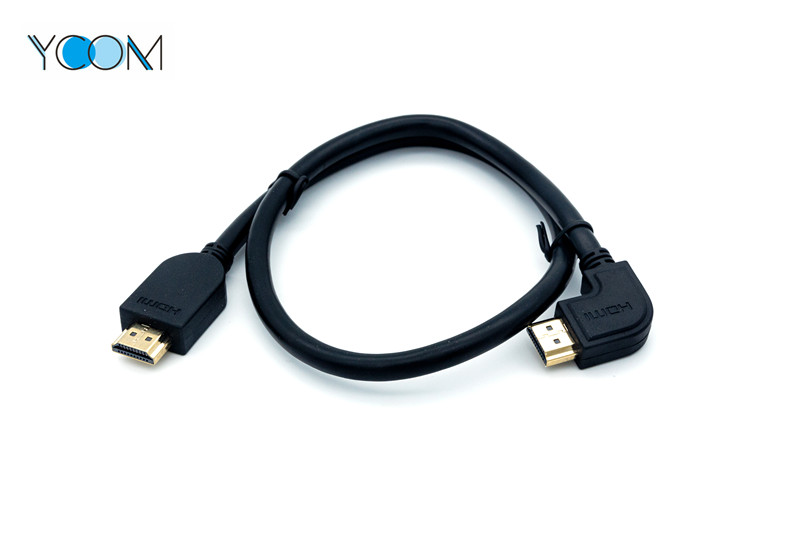 Cable HDMI macho a HDMI macho en ángulo de 90 grados
