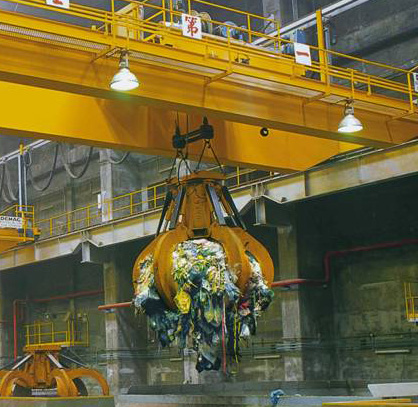 Double Girder Overhead Crane with Grab Bucket