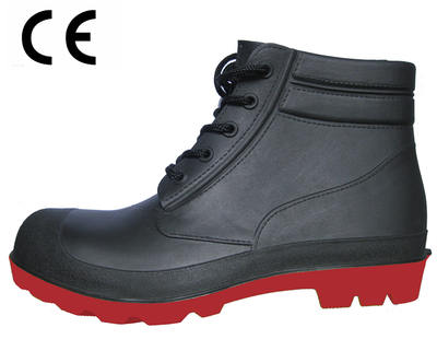 CE standard steel toe ankle pvc safety shoes