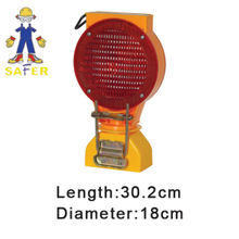 yellow solar flashing warning light