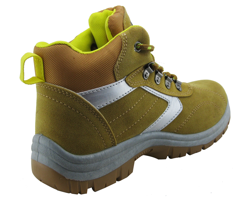 Microfiber leather PVC injection cheap industrial safety shoes