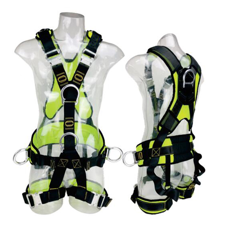 Aluminum automatic buckles polyester webbing CE full body harness anti-falling safety harness 