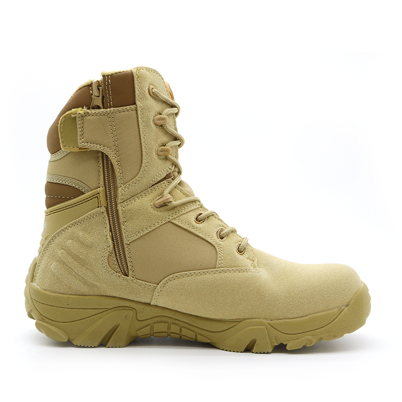 Anti Slip Rubber Sole Delta Desert Military Army Shoes with Zipper