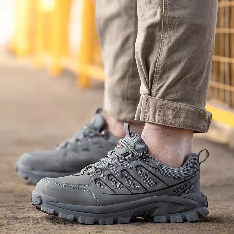 Wear Resistant Rubber Sole Steel Toe Puncture Proof Safety Sport Shoes for Men
