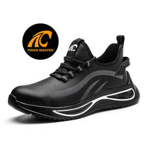 Black Anti-skid Steel Toe Men Safety Shoes for Construction